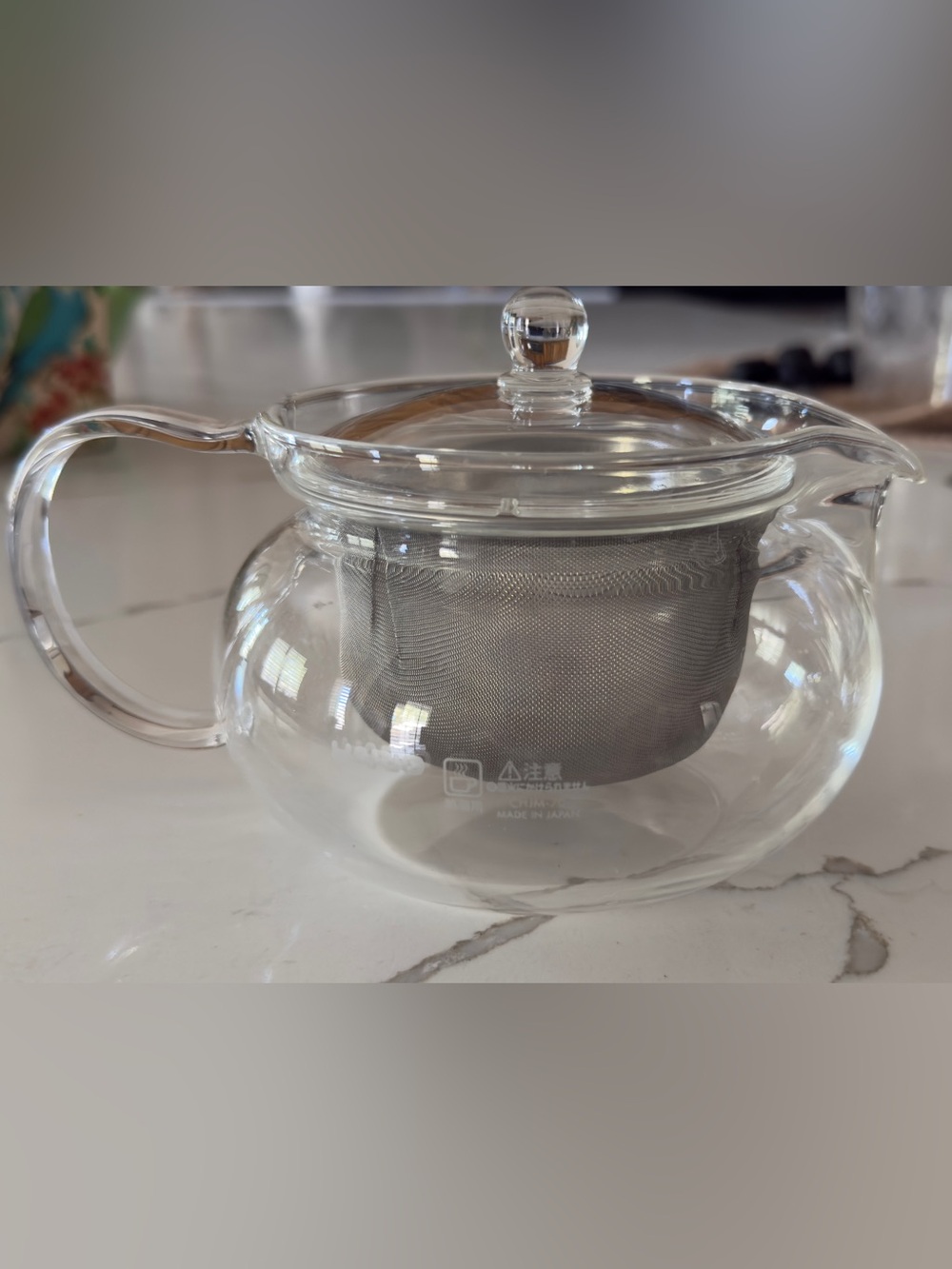 HARIO "Cha Cha Kyusu Maru" Heat-Resistant Glass Teapot with Infuser (700ml)